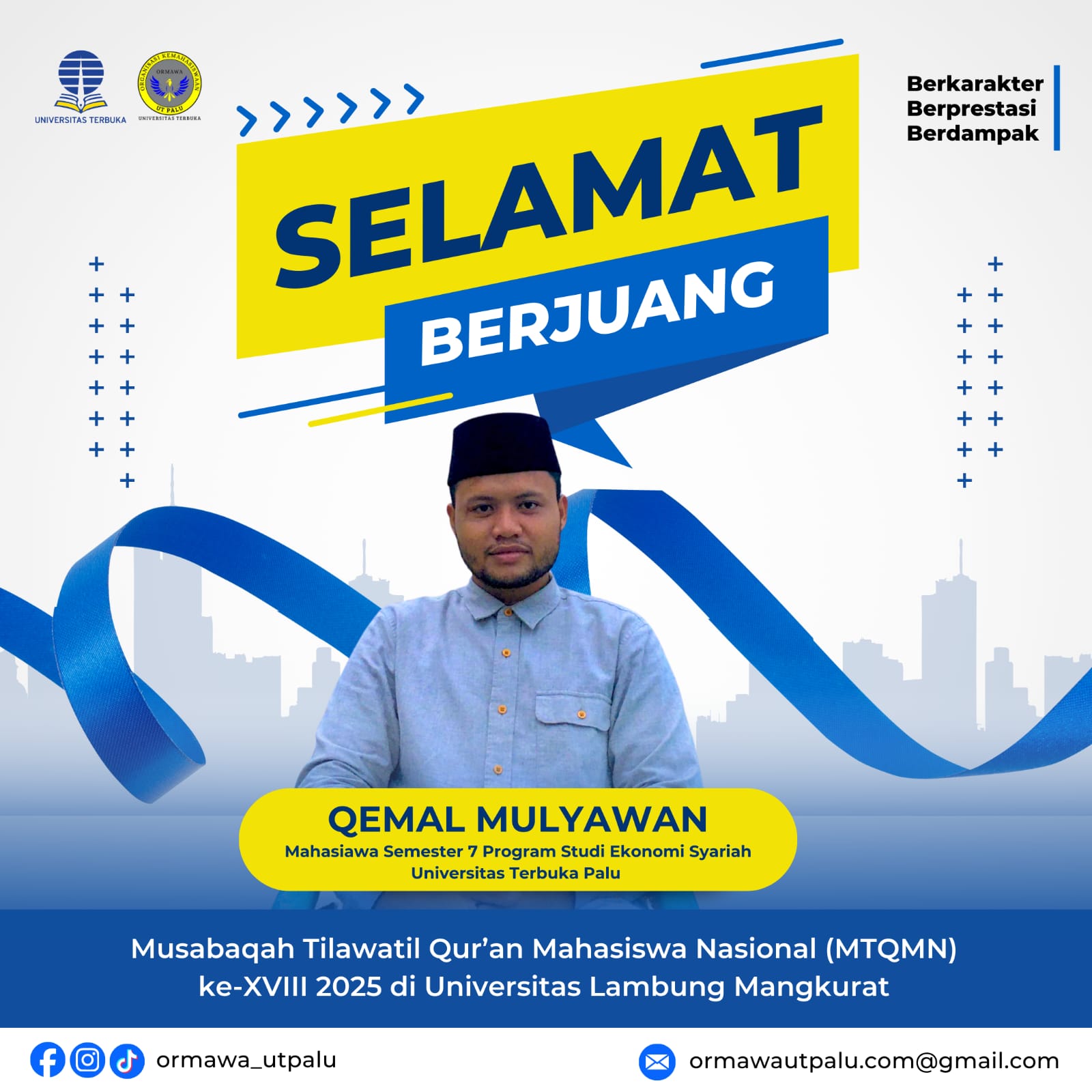 Mahasiswa UT Palu Mengikuti Kegiatan Nasional MTQMN XVIII 2025